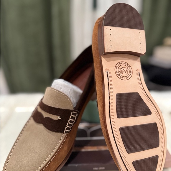 Johnston & Murphy Beige and Brown Loafers main image 4